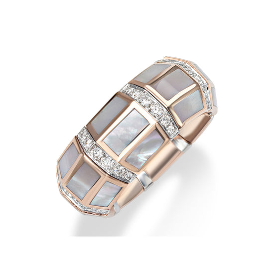 Picchiotti Xpandable™ 0.45CT Diamond & Mother-of-Pearl Fashion Ring in Two-Tone Gold