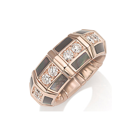 Picchiotti Xpandable™ 1.45CT Diamond & Green Mother-of-Pearl Fashion Ring in Rose Gold