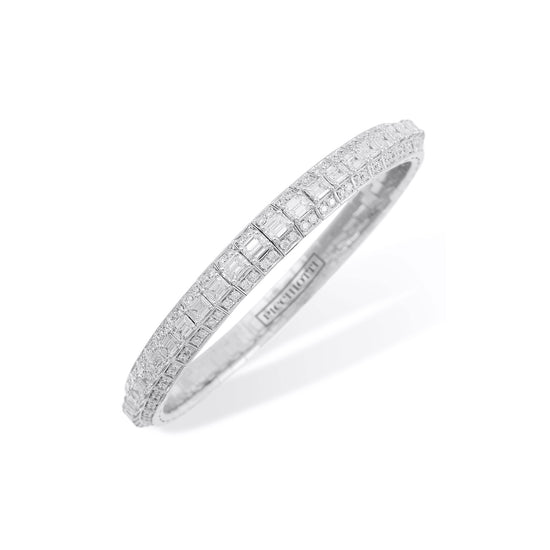 Picchiotti Xpandable™ 10.42CT Three Row Diamond Mixed Cut Tennis Bracelet