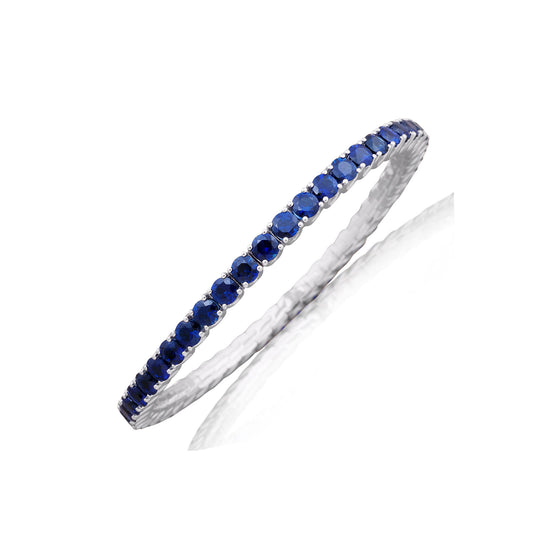 Picchiotti Xpandable™ 12.18CT Sapphire Round Cut Tennis Bracelet