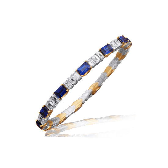 Picchiotti Xpandable™ 17.55CT Sapphire and Diamond Tennis Bracelet