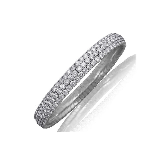 Picchiotti Xpandable™ 18.09CT Three Row Diamond Tennis Bracelet