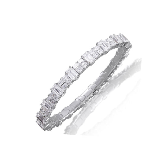 Picchiotti Xpandable™ 19.94CT Emerald Cut Abstract Diamond Tennis Bracelet