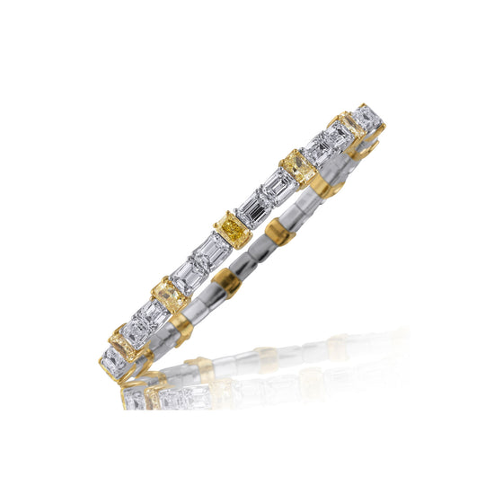 Picchiotti Xpandable™ 20.41CT Fancy Yellow and Diamond Mixed Cut Tennis Bracelet