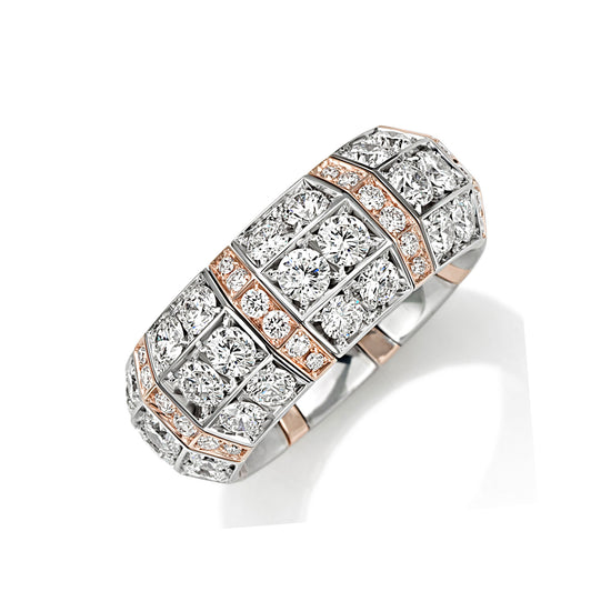 Picchiotti Xpandable™ 3.68CT Diamond Pavé Gold Accent Ring in Two-Tone Gold