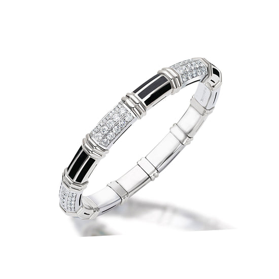 Picchiotti Xpandable™ 5.50 CT Diamond & Onyx Bracelet in White Gold