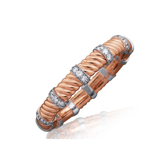 Picchiotti Xpandable™ 6.49CT Diamond Gold Accent Rope Bracelet in Two-Tone Gold