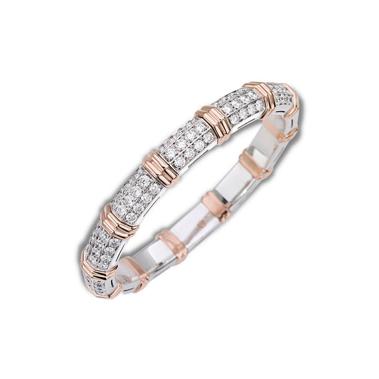 Picchiotti Xpandable™ 8.59CT Diamond Pavé Gold Accent Bracelet in Two-Tone Gold