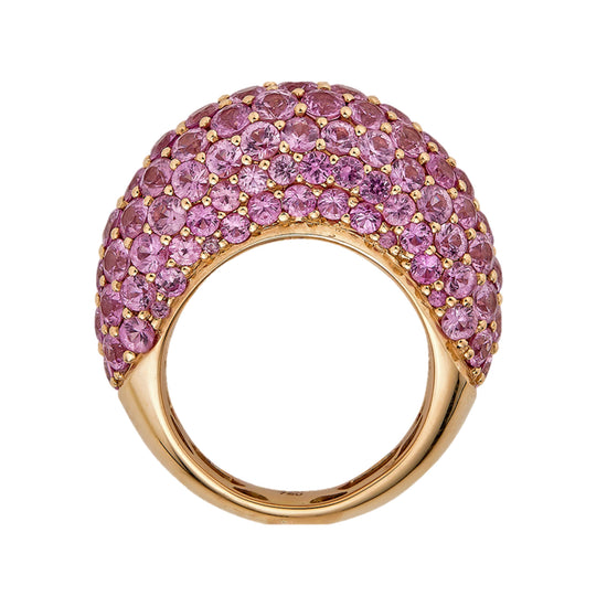 Piranesi Large Dome Ring in Pink Sapphires