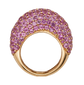 Large Dome Ring in Pink Sapphires