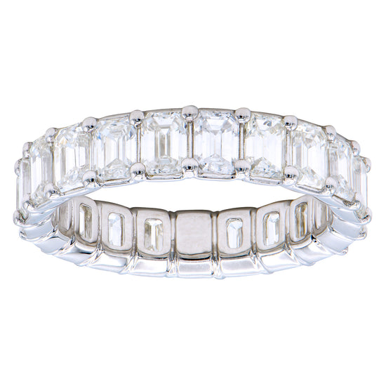 4CT Emerald Cut Diamond Eternity Band