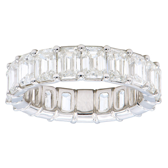 Emerald Cut White Diamond Eternity Band