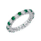 2.75CT Emerald and Diamond Eternity Band