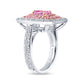 Brandon Boswell Pink-Purple Diamond Ring with Pink and White Diamond Melee