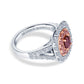 Brandon Boswell Dark Brownish-Purple Diamond Double Halo Ring