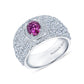 Brandon Boswell Oval Purple-Pink Diamond Dome Ring