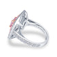 Brandon Boswell Pink-Purple Diamond Ring with Pink and White Diamond Melee