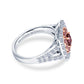 Brandon Boswell Dark Brownish-Purple Diamond Double Halo Ring