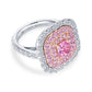 Brandon Boswell Pink-Purple Diamond Ring with Pink and White Diamond Melee
