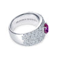 Brandon Boswell Oval Purple-Pink Diamond Dome Ring