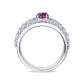 Brandon Boswell Oval Purple-Pink Diamond Dome Ring