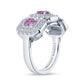 Brandon Boswell Three-Stone Pink and Purple-Pink Diamond Ring