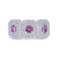Brandon Boswell Three-Stone Pink and Purple-Pink Diamond Ring