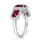 1.39CT Emerald Cut Ruby Ring