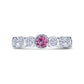 Brandon Boswell Halfway Eternity Band with Argyle Pink Diamond Center Stone