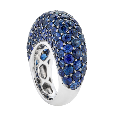 Large Dome Ring in Sapphire