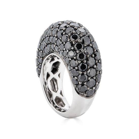 Piranesi Large Dome Ring in Black Diamond