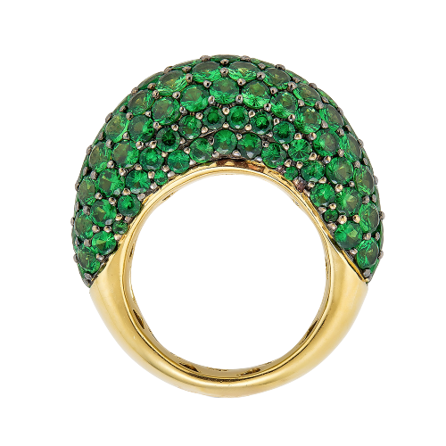 Large Dome Ring in Tsavorite