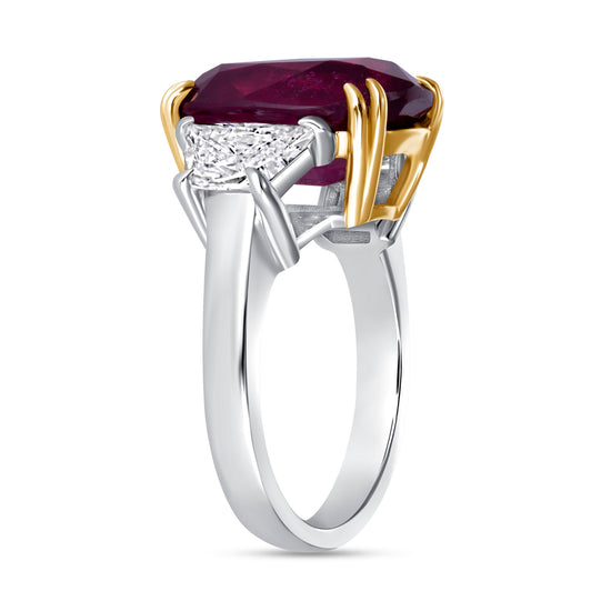 11.52CT Oval Cut Mozambique Ruby Ring