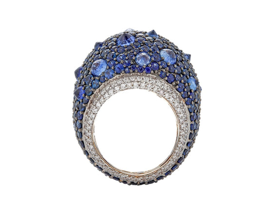 Piranesi Blue Sapphire Dome Ring