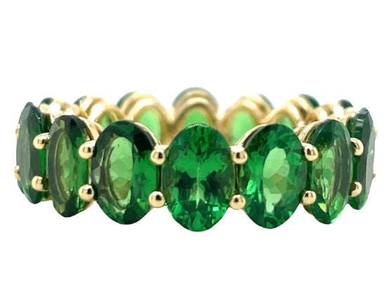 Piranesi Oval Cut Tsavorite Eternity Band