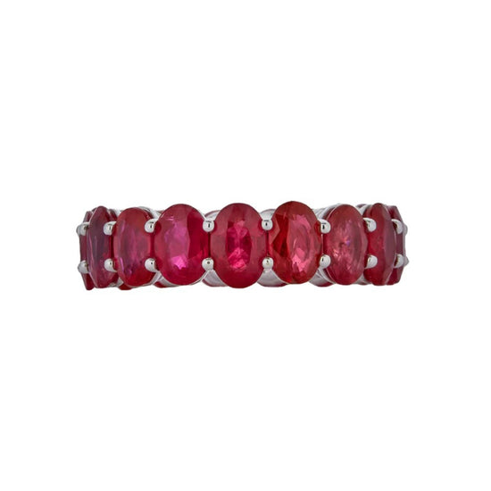 Piranesi Oval Cut Ruby Eternity Band