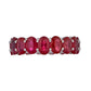 Oval Cut Ruby Eternity Band