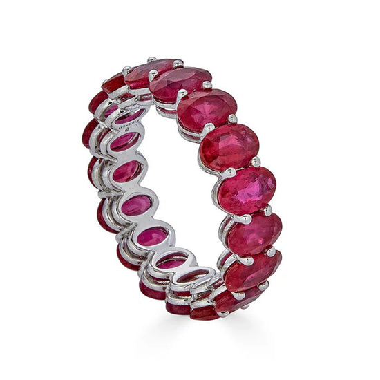 Piranesi Oval Cut Ruby Eternity Band