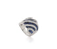 Sapphire and Diamond Striped Ring