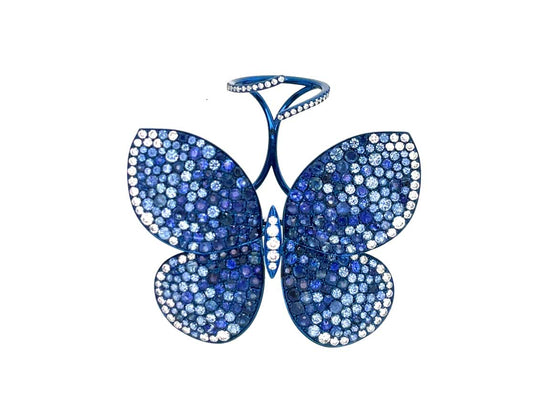 Piranesi Blue Sapphire Butterfly Ring