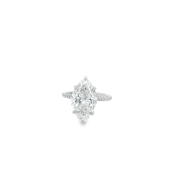5.69CT Marquise Diamond Pave Ring