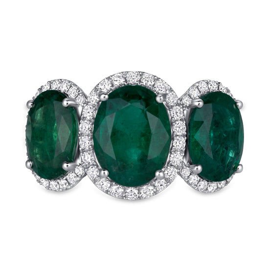 Piranesi Three Emerald Ring