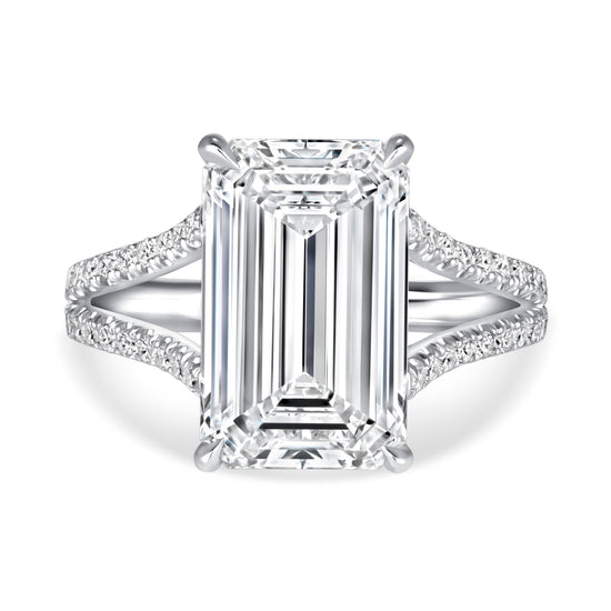 5.11CT Emerald Cut Diamond Ring