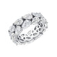 Pear Shaped Diamond Double Row Eternity Band