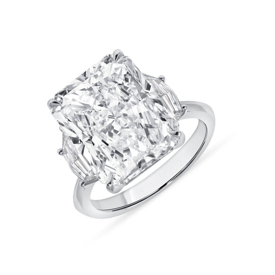 10.01CT Radiant Rectangular Diamond Ring