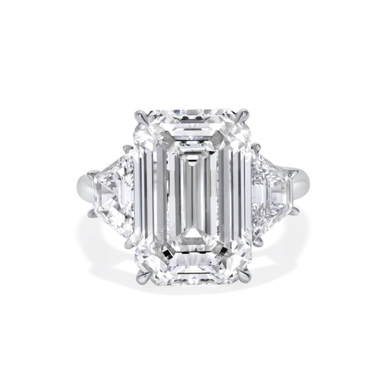 10.03CT Emerald Cut Diamond Ring