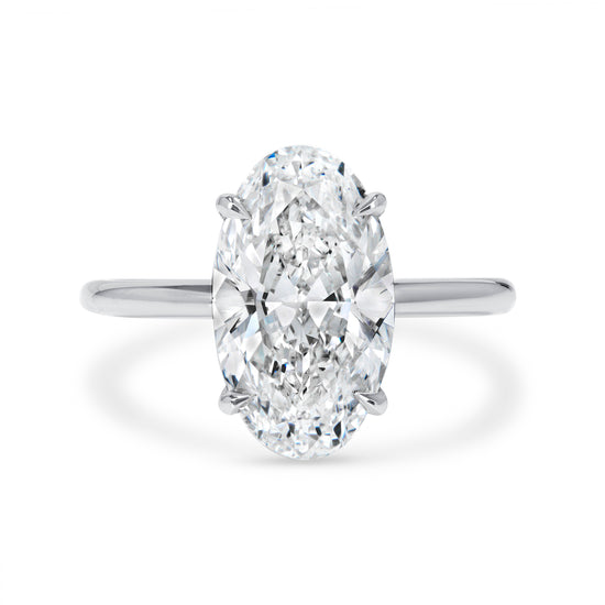 3.19CT Oval Cut Solitaire Diamond Ring