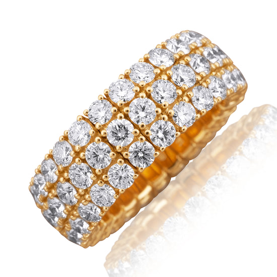 Picchiotti 4.74CT Xpandable™ Three Row Round Cut Ring