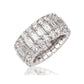 Picchiotti Xpandable™ 10.03CT Three Row Emerald and Round Cut Diamond Ring