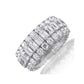 Picchiotti Xpandable™ 7.23CT Three Row Emerald and Round Cut Diamond Ring